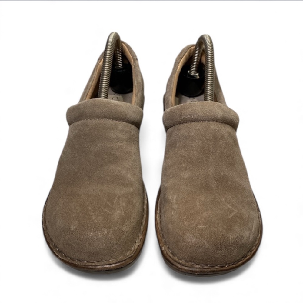 Born BOC Taupe Gray Comfort Nursing Clogs Women size 9